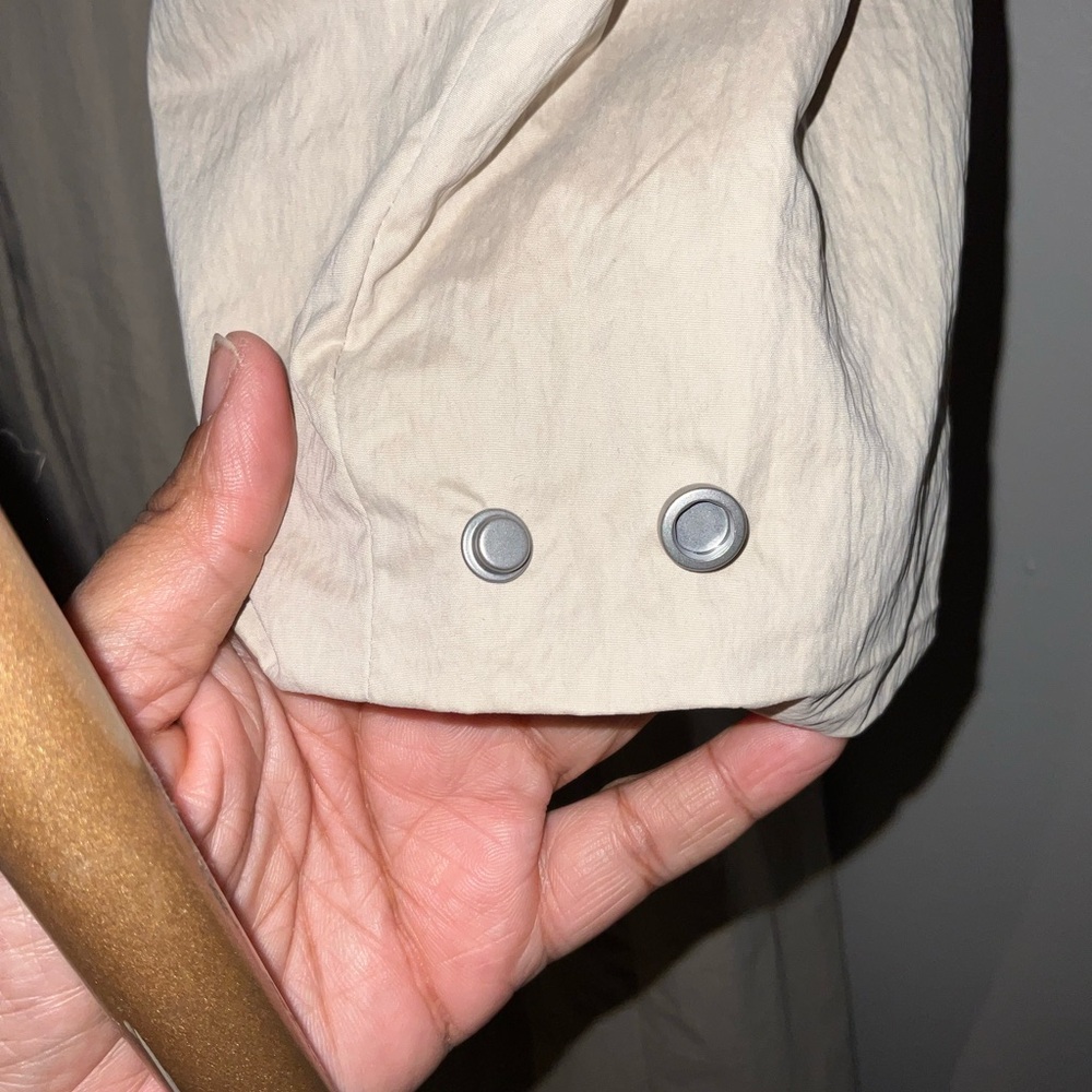 ZARA NWT Technical Trench Coat Sand Long Double-Breasted L/XL retail $169 - Picture 7 of 12